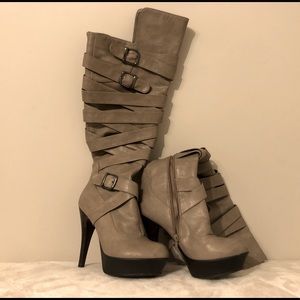grey knee high stiletto boots